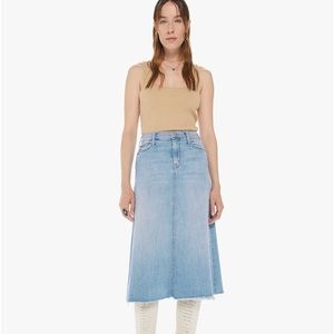 Mother circle denim midi skirt